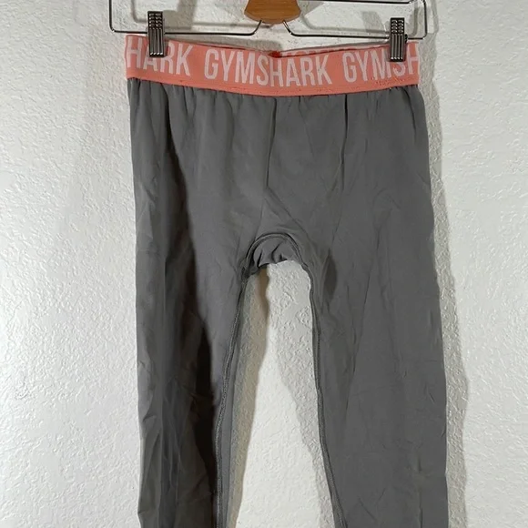 Gymshark Seamless Gray & Coral Workout Leggings Size Medium - Picture 2 of 8